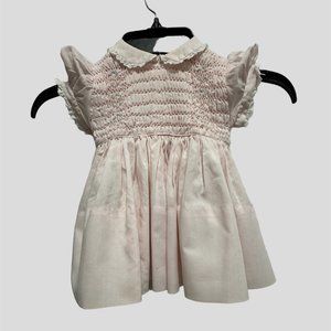 PolyFinders size T1 hand  smocked pink dress